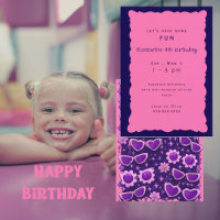 Festa de Aniversário de 4 anos Rosa e Roxo Caprich