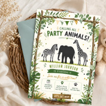 Festa de Aniversário de 4 anos Safari Jungle Anima