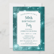 Festa de Aniversário de 50 anos com Brilho Elegant