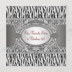 Convite Festa de Aniversário de 50 anos da Mulher Divina Z