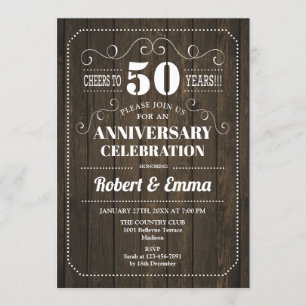 Convite Festa de Aniversário de 50 Anos de Casamento em Ma