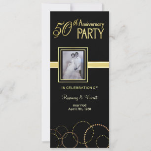 Convite Festa de Aniversário de 50 Anos de Casamento - Fot