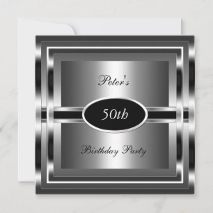 Convite Festa de Aniversário de 50 anos do Homem Preto e P