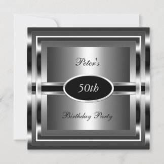 Convite Festa de Aniversário de 50 anos do Homem Preto e P