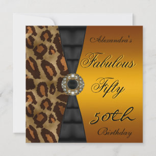 Convite Festa de Aniversário de 50 anos Fifty Selvagem Pre