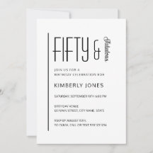 Festa de Aniversário de 50 Anos Moderna e Fabulosa