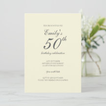 Festa de Aniversário de 50 anos Moderna Elegante C