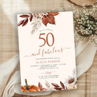 Festa de aniversário de 50 anos no outono