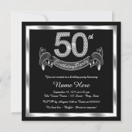 Convite Festa de Aniversário de 50 anos Prata