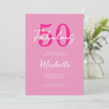 Festa de Aniversário de 50 anos Rosa Moderna e Fab