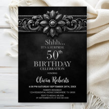 Festa de Aniversário de 50 anos Surpresa Flor de P