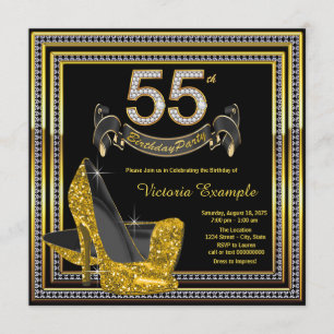 Convite Festa de Aniversário de 55 Anos da Mulher com Salt