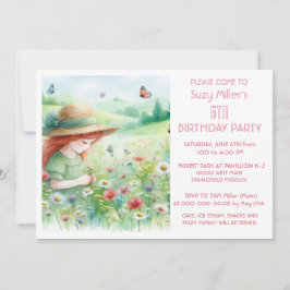 Convite Festa de aniversário de 5 da Garota