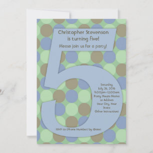 Convite Festa de aniversário de 5 do Big Number 5