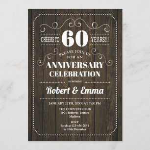 Convite Festa de Aniversário de 60 Anos de Casamento em Ma