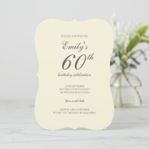 Convite Festa de Aniversário de 60 anos Moderna e Elegante