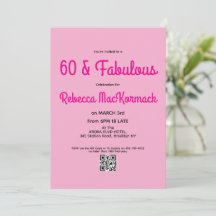 Festa de Aniversário de 60 anos Moderna e Fabulosa