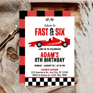 Convite Festa de Aniversário de 6 anos do Menino do Carro