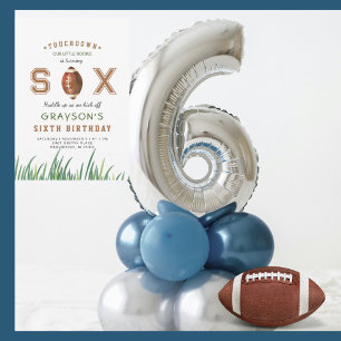 Convite Festa de aniversário de 6 de futebol do Huddle Up