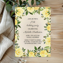 Festa de Aniversário de 70 Anos da Mulher Floral A