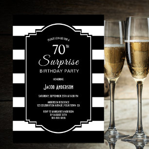 Convite Festa de Aniversário de 70 anos Surpresa com Listr
