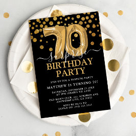 Convite Festa de Aniversário de 70 anos Surpresa Moderno P