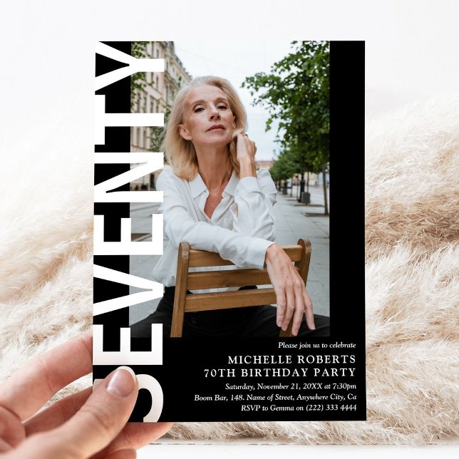 Convite Festa de aniversário de 70 de Fotografia da SÉTIE  (Criador carregado)