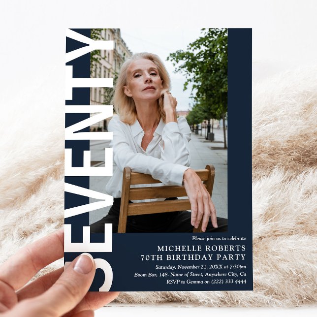 Convite Festa de aniversário de 70 de Fotografia da SÉTIE  (Criador carregado)