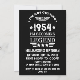 Convite Festa de aniversário de 70 de setenta dias persona