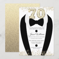 Festa de aniversário de 70 Dourada do conjunto de 