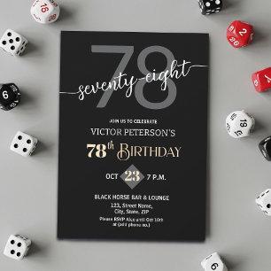 Convite Festa de Aniversário de 78 anos de Homens Minimali