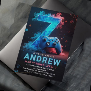 Convite Festa de Aniversário de 7 anos de Video Game