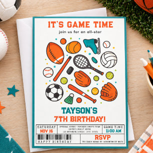 Convite Festa de Aniversário de 7 anos do All-Star de Jogo