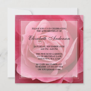 Convite Festa de Aniversário de 80 Anos com Rosa Rosa