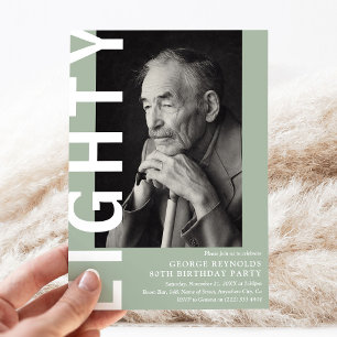 Convite Festa de aniversário de 80 de Fotografia EIGHTY Mo