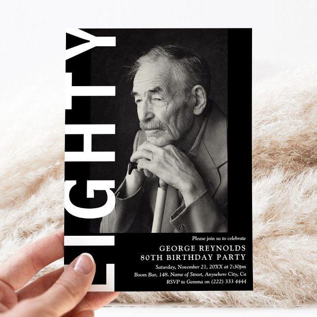 Convite Festa de aniversário de 80 de Fotografia EIGHTY Mo (Criador carregado)