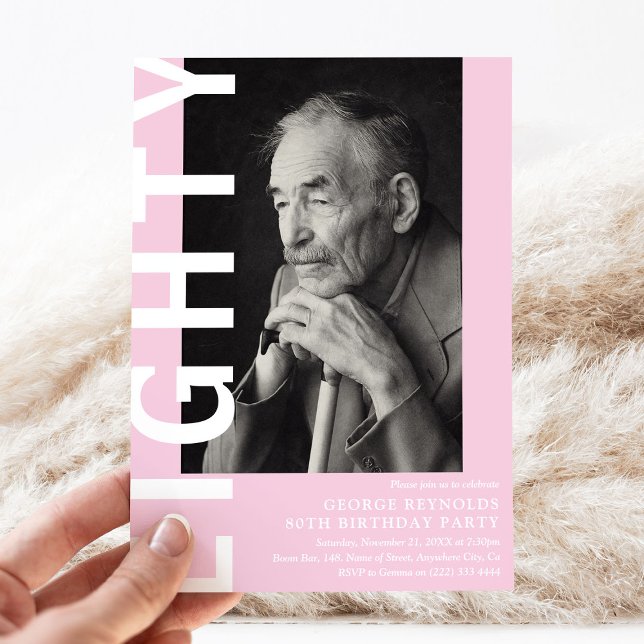 Convite Festa de aniversário de 80 de Fotografia EIGHTY Mo (Criador carregado)