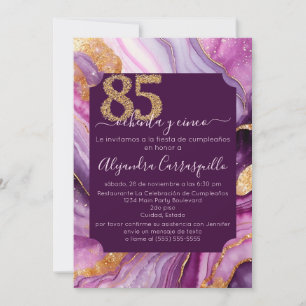 Convite Festa de Aniversário de 85 Anos com Ágata Rosa Esp