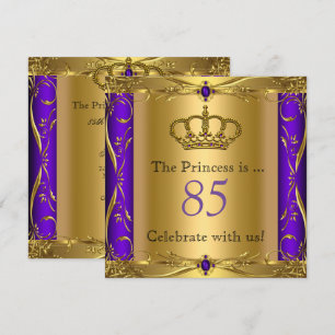 Convite Festa de Aniversário de 85 anos da Princesa Regal 