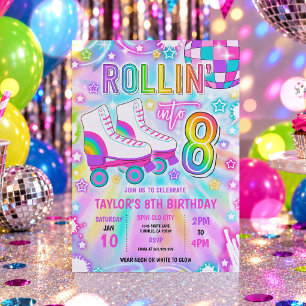 Convite Festa de Aniversário de 8 anos com Patinação no Ge