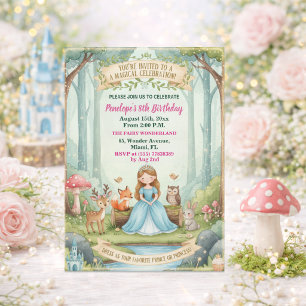 Convite Festa de Aniversário de 8 anos da Princesa com Ani