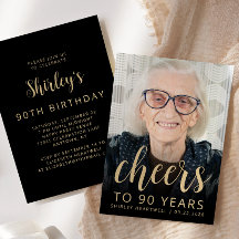 Festa de Aniversário de 90 Anos com Foto Personali