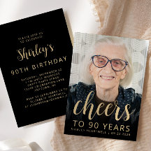 Festa de Aniversário de 90 Anos com Foto Personali