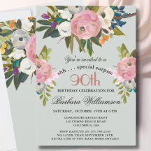 Festa de aniversário de 90 de SURPRESA Elegante