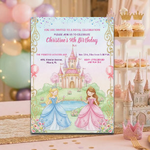 Convite Festa de Aniversário de 9 Anos da Princesa do Cast