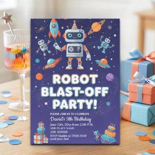 Convite Festa de Aniversário de 9 anos dos Robôs no Espaço