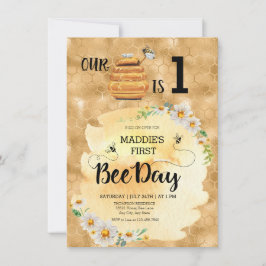 Convite Festa de aniversário de abelhas