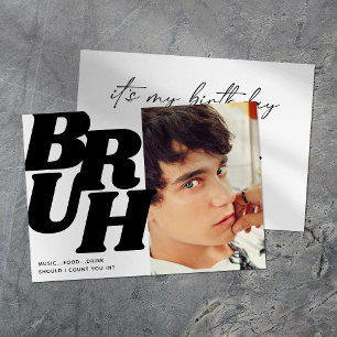 Convite Festa de Aniversário de Adolescente Moderno do Tip