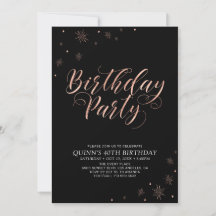 Festa de Aniversário de Adulto Moderno e Chique Ro