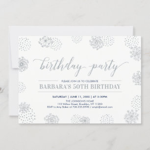 Convite Festa de Aniversário de Adulto Moderno e Elegante 